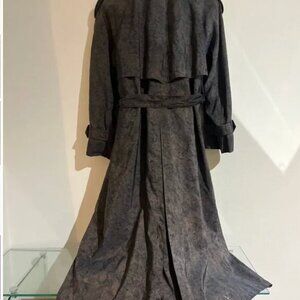VINTAGE - LONDON FOG - Trench Coat in Dark Brown Floral
